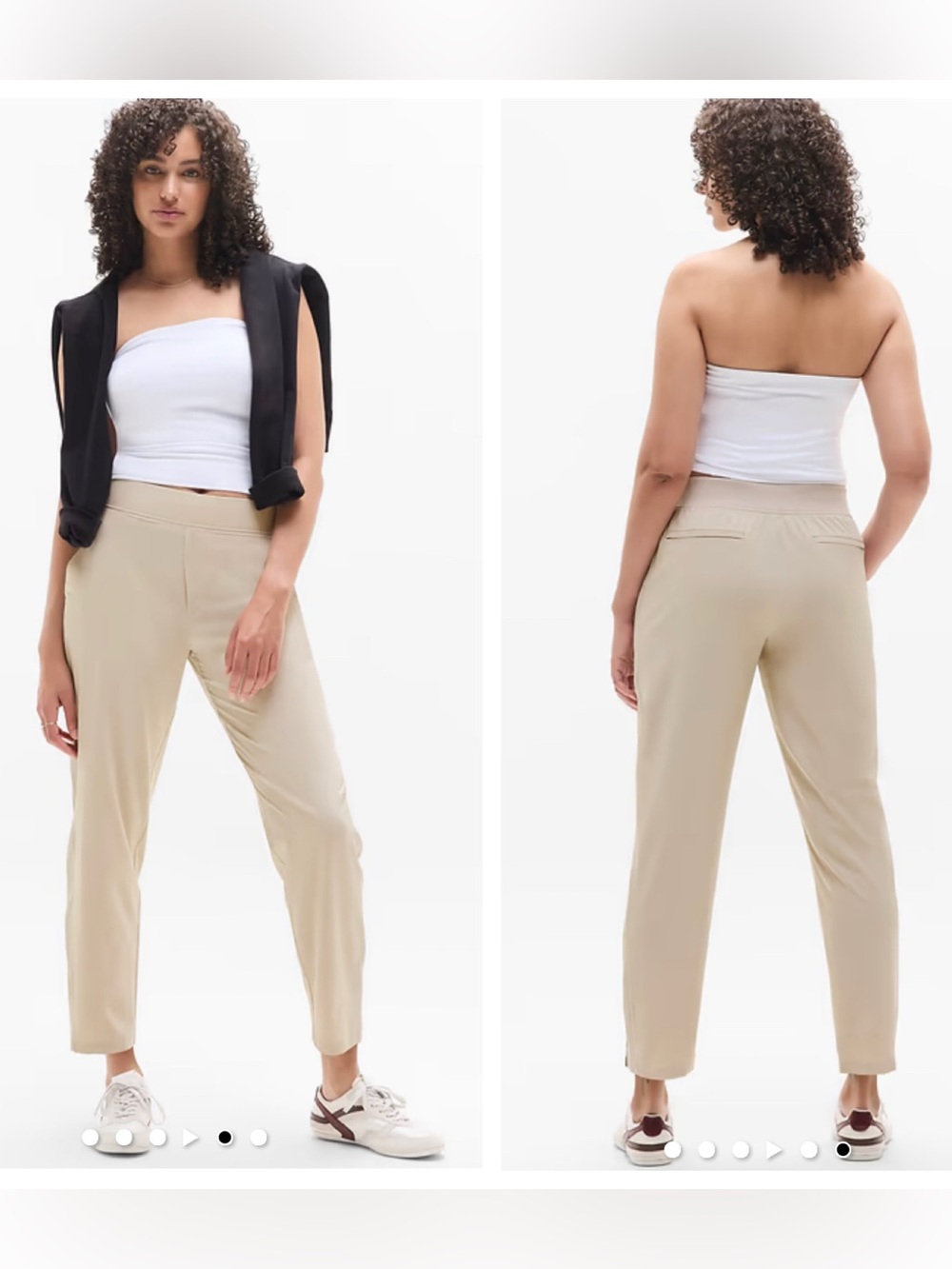 NWT Athleta Brooklyn ankle pant abalone sz 10 travel casual comfort
